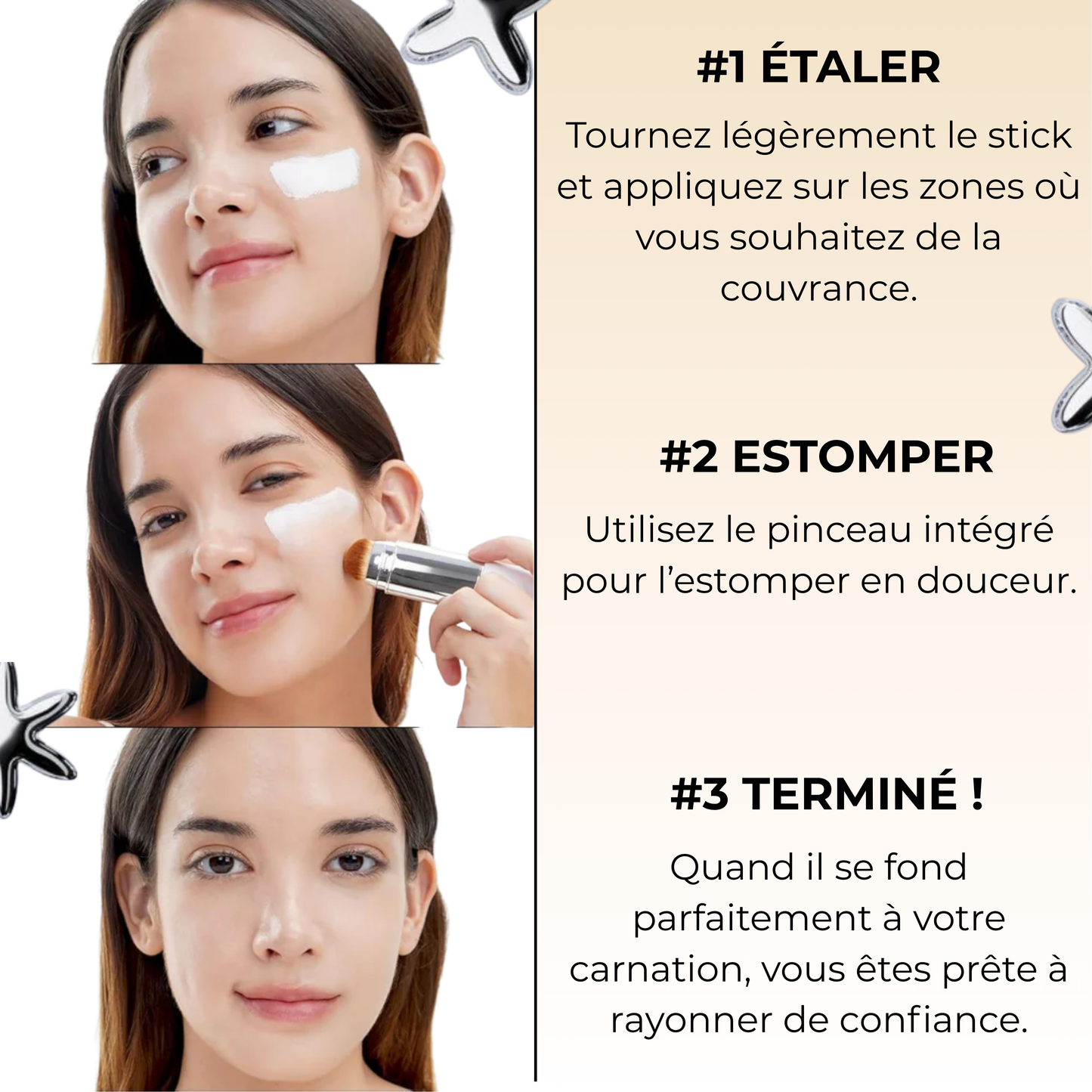 2-in-1-Foundation mit integriertem Pinsel