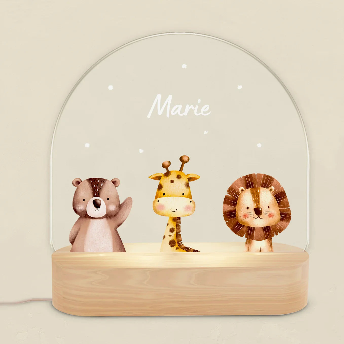 Veilleuse personnalisée « Animal préféré »