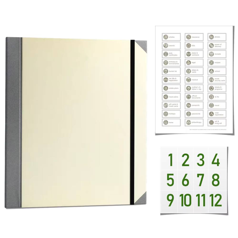 The Life Book Document Organizer - Complete Organization System + 4 FREE Bonuses.