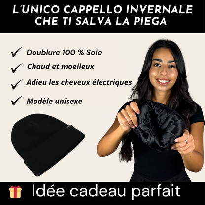 Bonnet d'hiver unisexe 100 % soie