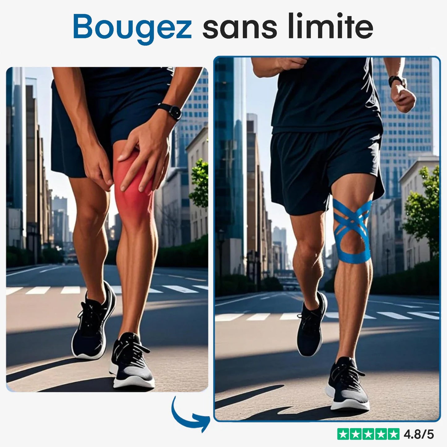 Aktopas™ - 10er-Pack selbstklebende Kniebandagen