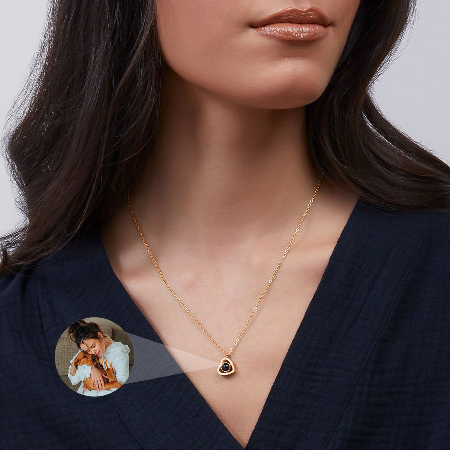 Collier Cœur avec Photo Personnalisée