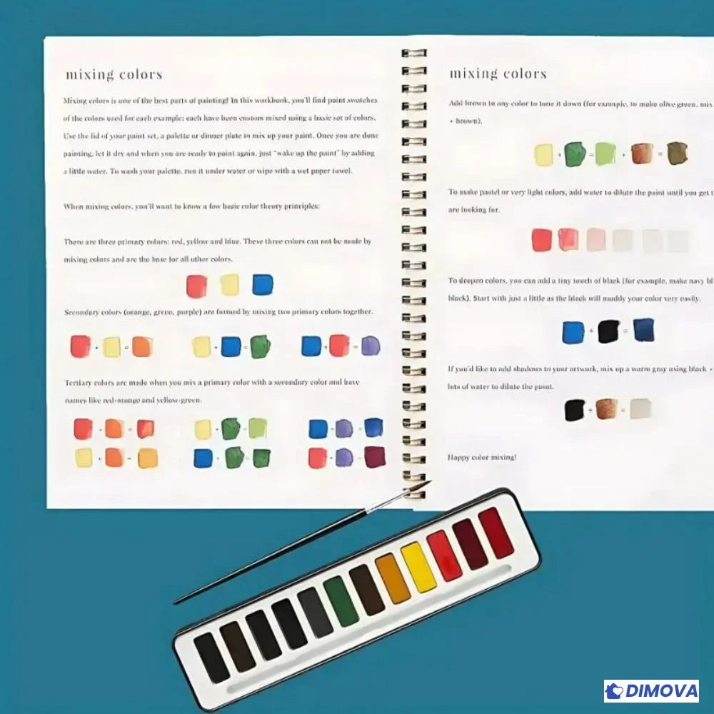Kit d'aquarelle complet avec livre de coloriage