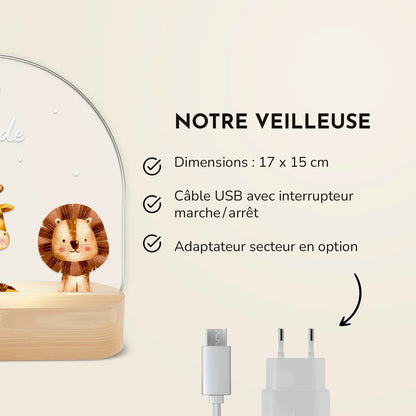 Veilleuse personnalisée « Animal préféré »