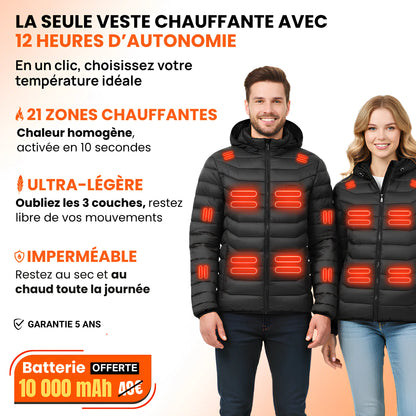 Heatcore Urban 8™ – Veste chauffante unisexe à manches longues (doudoune thermique)