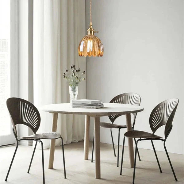 Japanische Retro-Hängeleuchte - Elegantes Glas