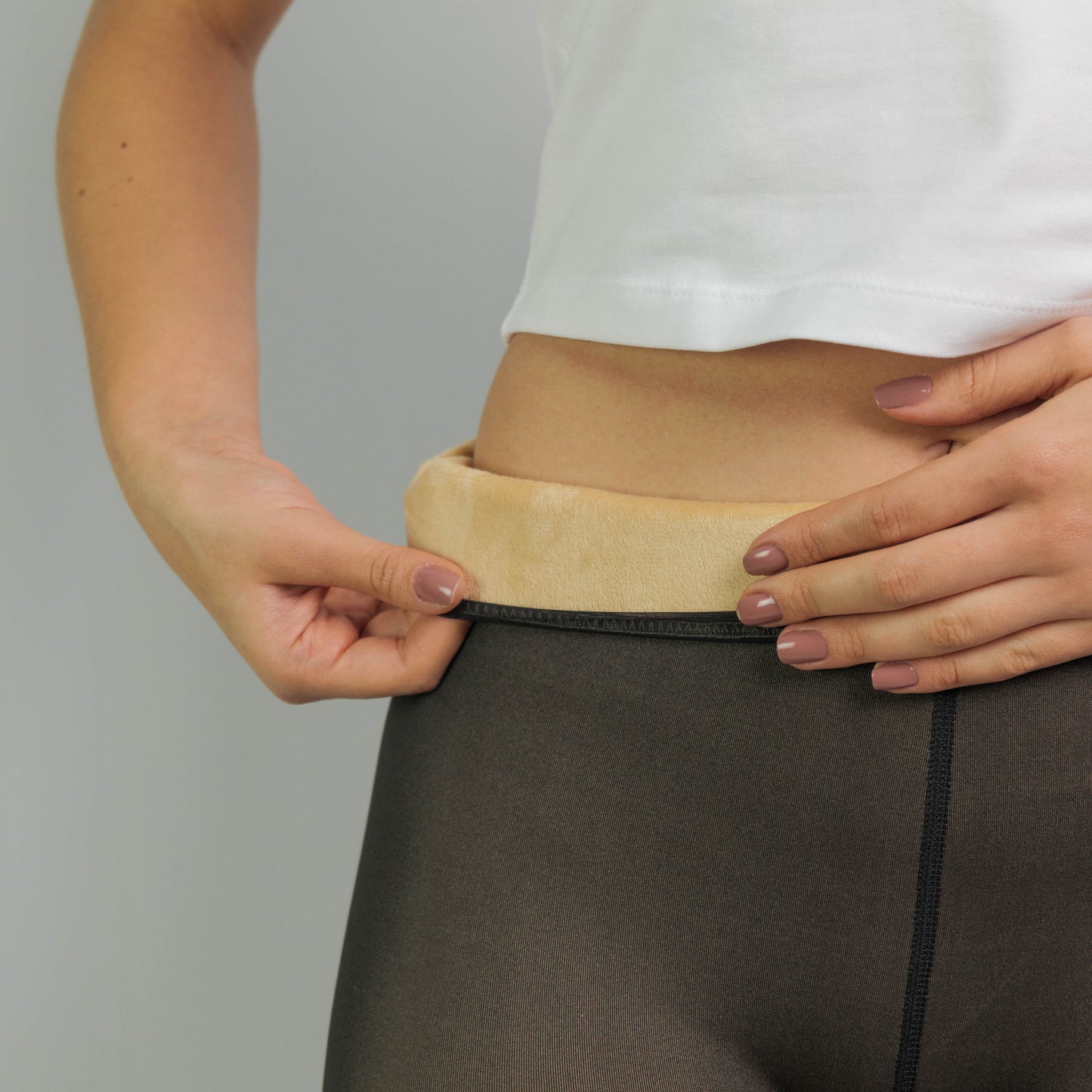 FLEECE-STRUMPFHOSE MIT TRANSPARENTEM EFFEKT LEGGS