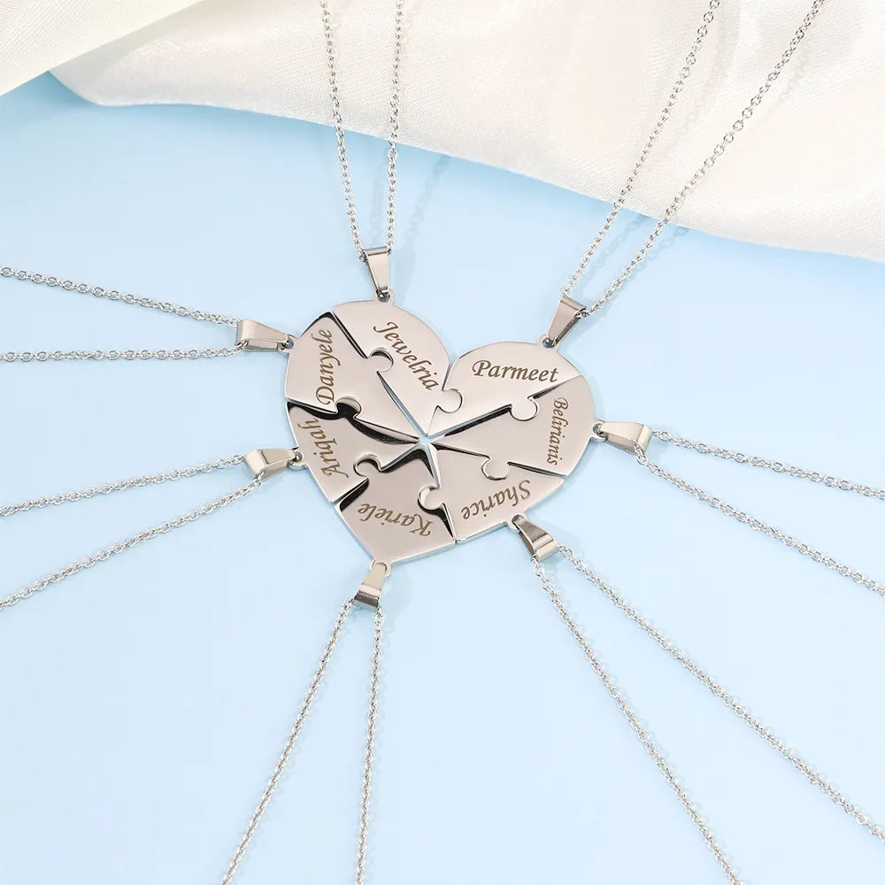 Liaison™ - Collier puzzle famille personnalisé